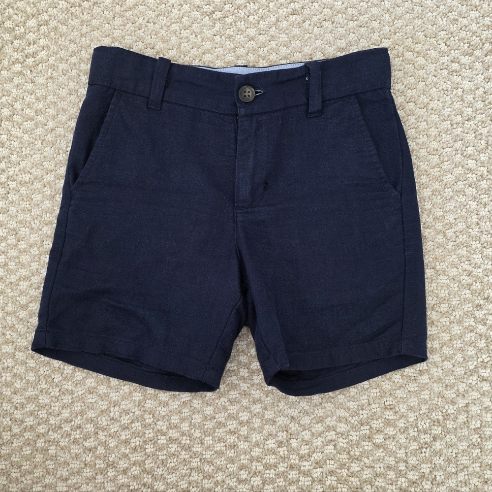 Janie & Jack Blue Linen Shorts